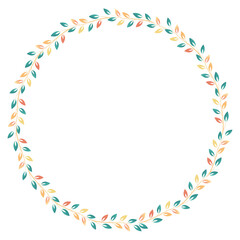 Fototapeta premium flower wreath flower Autumn branch ornament floral divider