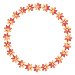 Obraz premium flower wreath flower Autumn branch ornament floral divider