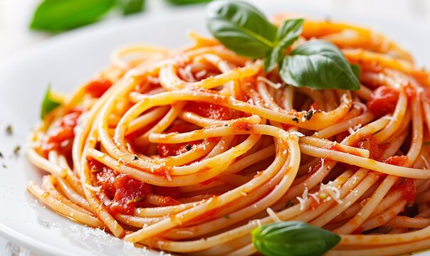 Pasta with Tomato Sauce A Delicious Italian Dish Generative AI