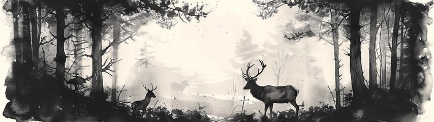Mystical Forest A Deer and a Deer Generative AI
