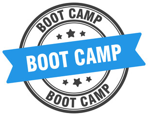 boot camp stamp. boot camp label on transparent background. round sign