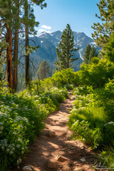 The Serene Journey - Mesmerizing Nevada Hiking Path Encased in Nature's Splendour
