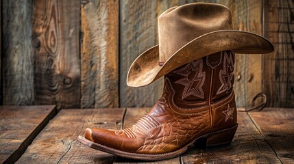 Cowboy Boots A Symbol of the American West Generative AI - obrazy, fototapety, plakaty