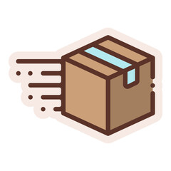 fast delivery package sticker