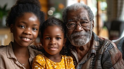 Multi-Generation African American Family Portrait