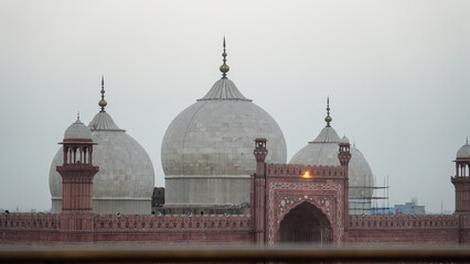 Famous historical place badshahi mosque in lahore pakistan