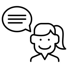 Talking, speaking icon