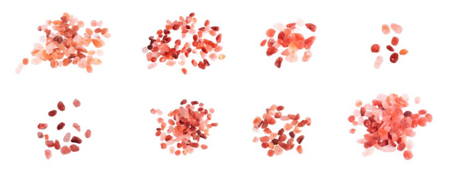 himalayan salt on isolated background