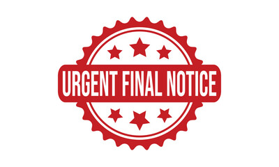 Urgent Final Notice Rubber Stamp Seal Vector