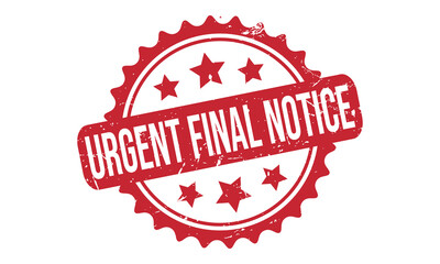 Urgent Final Notice Rubber Stamp Seal Vector