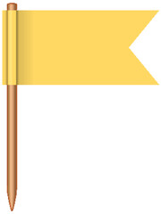 Vector illustration of a yellow flag on a pole