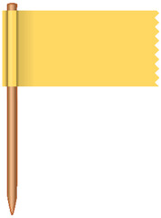 Vector illustration of a blank yellow flag