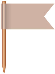 Vector illustration of an empty flag banner