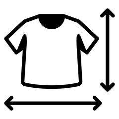 cloth size measurement icon