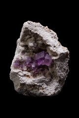 mineral purple fluorite crystals