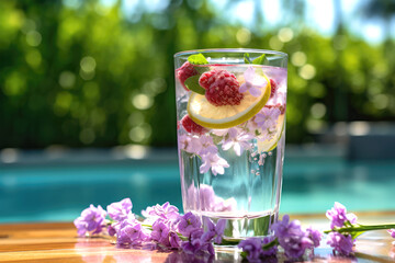 Beauty drink on background