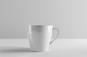 mockup featuring a white mug on a plain white background