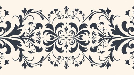 Patterned Borders: A vector graphic featuring a border with a repeating pattern of elegant swirls