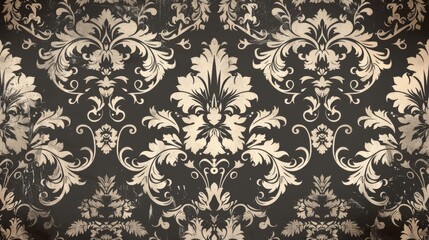 Fototapeta premium Vintage Patterns: A vector illustration of an ornate floral pattern