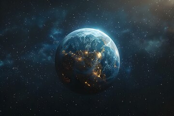 Starry Harmony over Earth's Nighttime Aura. Concept Night Sky Photography, Astrophotography, Star Gazing Adventure, Milky Way Landscapes