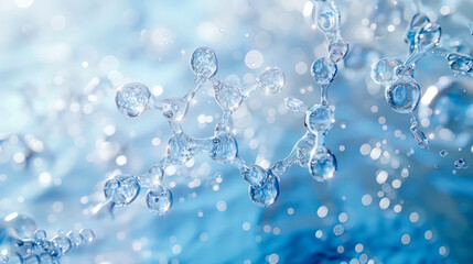 Fluidity in Motion: Ethereal Water Molecule Structures in Soft Focus