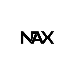 nax typography letter monogram logo design