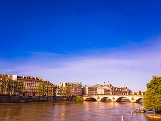 Street view of river Seine in Paris city, France. - 781912972