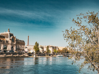 Street view of river Seine in Paris city, France. - 781912973