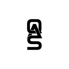 qas lettering initial monogram logo design