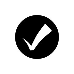 Ok button vector icon. Approve illustration sign. Check mark symbol. Yes logo.