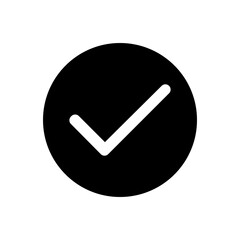 Ok button vector icon. Approve illustration sign. Check mark symbol. Yes logo.
