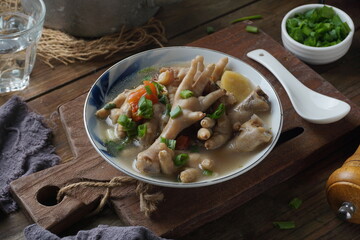 Healthy dish Chicken Feet soup