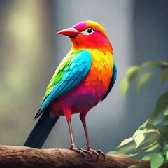 Obraz premium Ai colourful bird