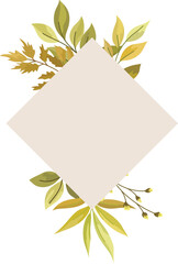 wedding frame with leaves, leaf frame, wedding frame, vector leaves