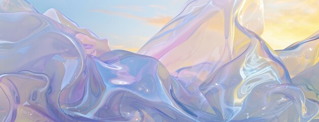 Abstract Pastel Waves in Artistic Design