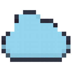 doodle cloud pixel element design.