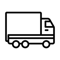 Truck Vector Line Icon Design