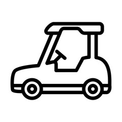 Gokart Vector Line Icon Design
