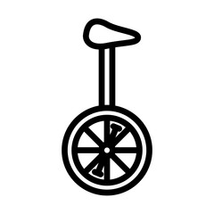 Unicycle Vector Line Icon Design © Muhammad Rizwan