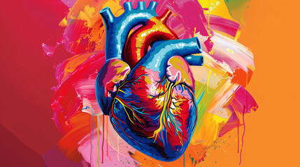 Dibujo de un corazón estilo pop art