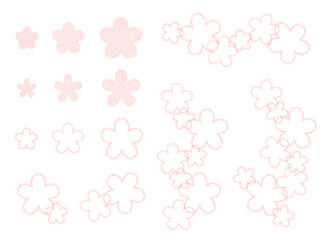 花のほわほわエフェクトセット_赤