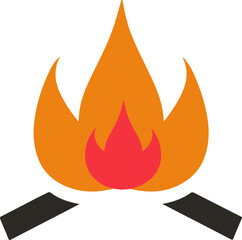 Camping woodfire icon.