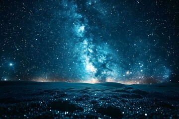 Cosmic Elegance: A Serene Night's Canvas. Concept Astrology, Night Sky, Celestial Beauty, Star Gazing, Galactic Wonder - obrazy, fototapety, plakaty