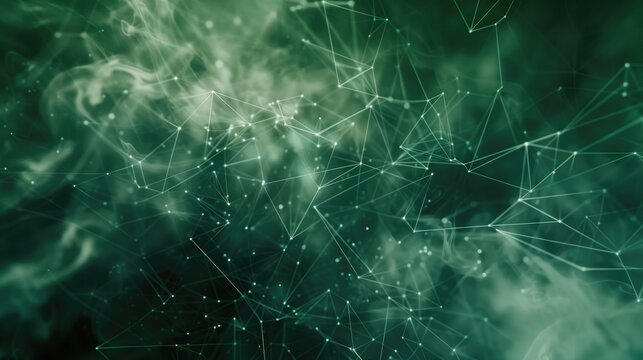 green 3d web matrix abstract background