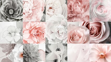 Beautiful Collection of Pink and White Floral Patterns