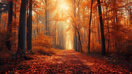 Majestic Autumn Forest