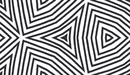 Textured stripes pattern. Black symmetrical - 781930978