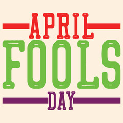 Vector April Fools day hand drown lettering.