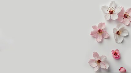 Fototapeta na wymiar Cherry Blossoms Bloom Mockup for Spring Designs
