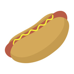 hot dog vector food illustration